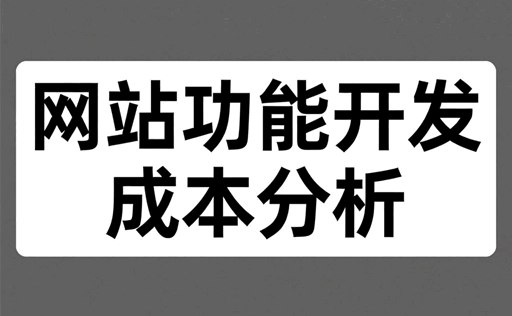 网站功能开发成本分析