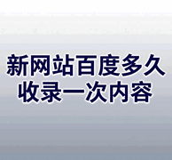 新网站百度多久收录一次内容